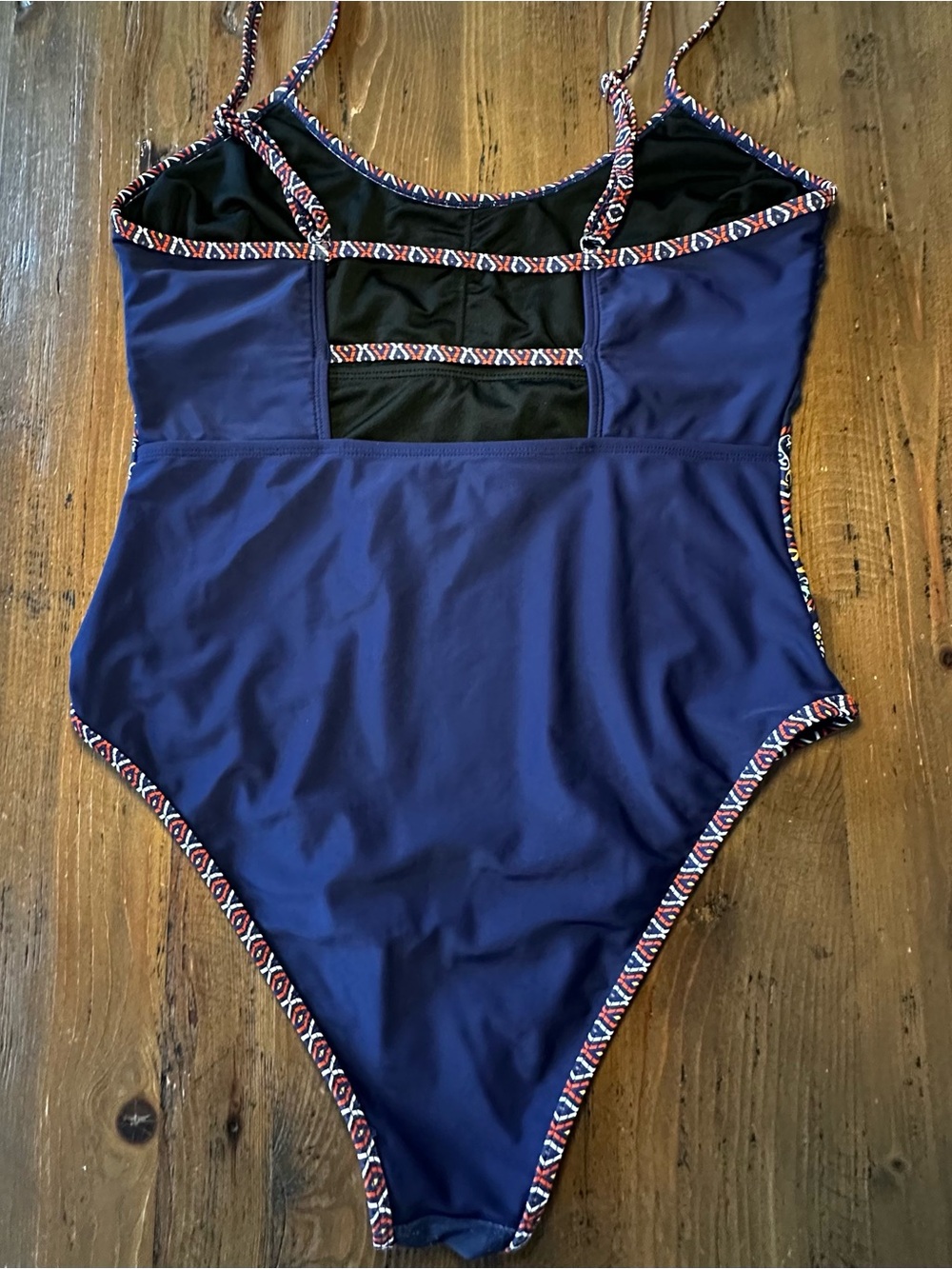 CUPSHE Navy Paisley One Piece, Large - Picture 5 of 10